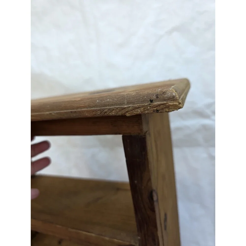 ​Vintage Rustic Wood Wall Shelf Unit – Small Curio Display Cabinet Cubbies 28.5